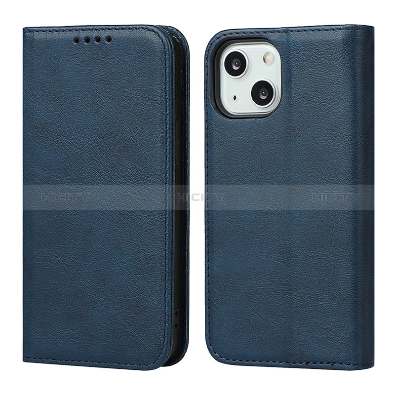 Custodia Portafoglio In Pelle Cover con Supporto L14 per Apple iPhone 15 Blu