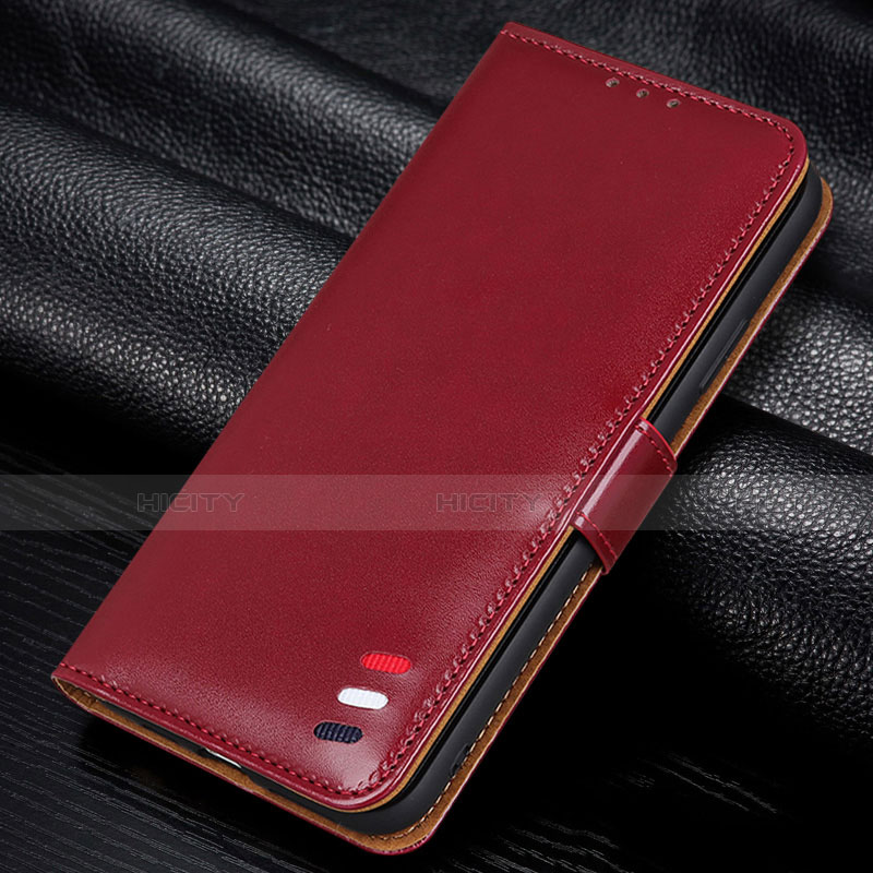 Custodia Portafoglio In Pelle Cover con Supporto L14 per Huawei P40 Lite E Rosso Rosa