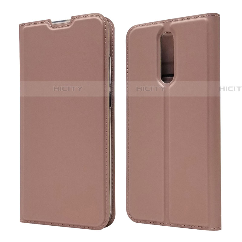 Custodia Portafoglio In Pelle Cover con Supporto L14 per Xiaomi Redmi 8 Oro Rosa