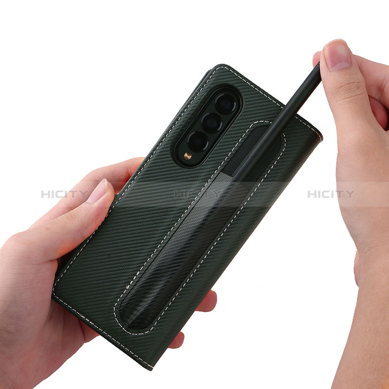 Custodia Portafoglio In Pelle Cover con Supporto L14Z per Samsung Galaxy Z Fold3 5G