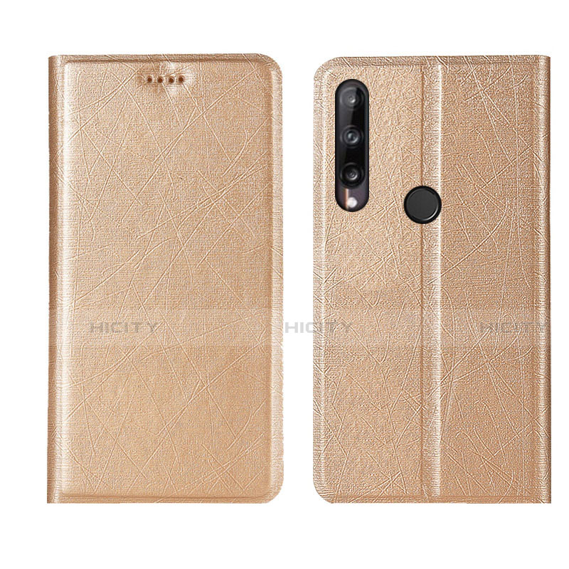 Custodia Portafoglio In Pelle Cover con Supporto L15 per Huawei Honor 9C Oro