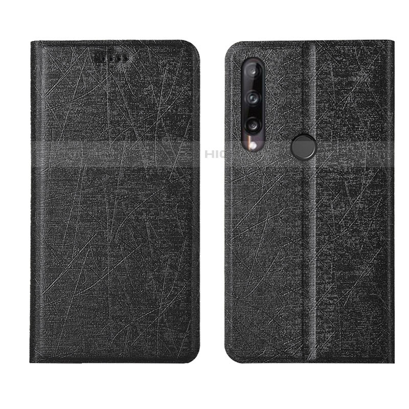 Custodia Portafoglio In Pelle Cover con Supporto L15 per Huawei Y7p Nero