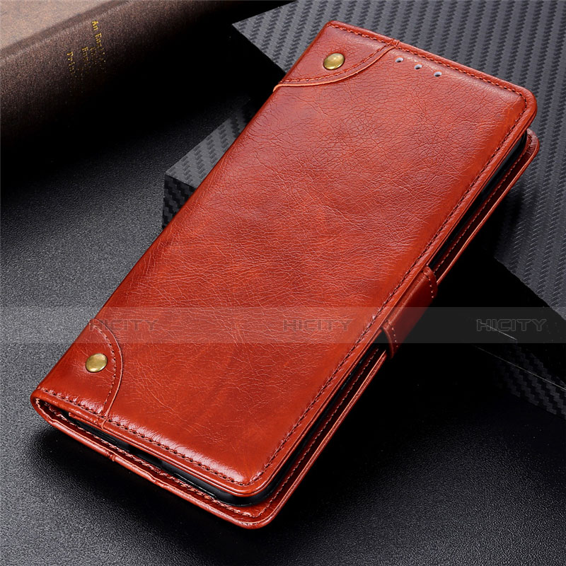 Custodia Portafoglio In Pelle Cover con Supporto L15 per Xiaomi Mi 10 Ultra Marrone Chiaro