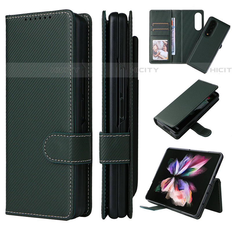 Custodia Portafoglio In Pelle Cover con Supporto L15Z per Samsung Galaxy Z Fold4 5G