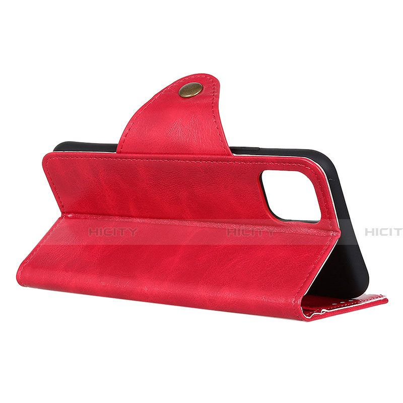 Custodia Portafoglio In Pelle Cover con Supporto L16 per Huawei Honor 30S Rosso