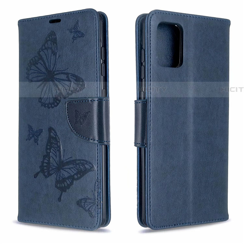 Custodia Portafoglio In Pelle Cover con Supporto L17 per Samsung Galaxy A71 5G Blu