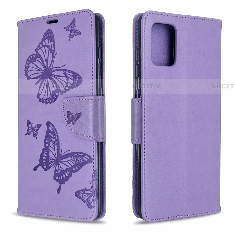 Custodia Portafoglio In Pelle Cover con Supporto L17 per Samsung Galaxy A71 5G Viola