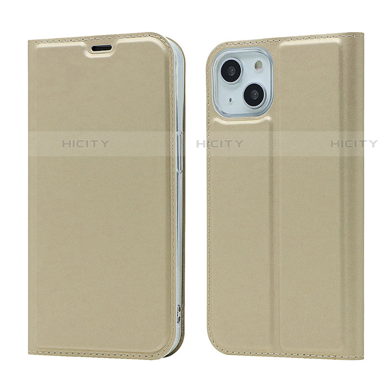 Custodia Portafoglio In Pelle Cover con Supporto L18 per Apple iPhone 13 Oro