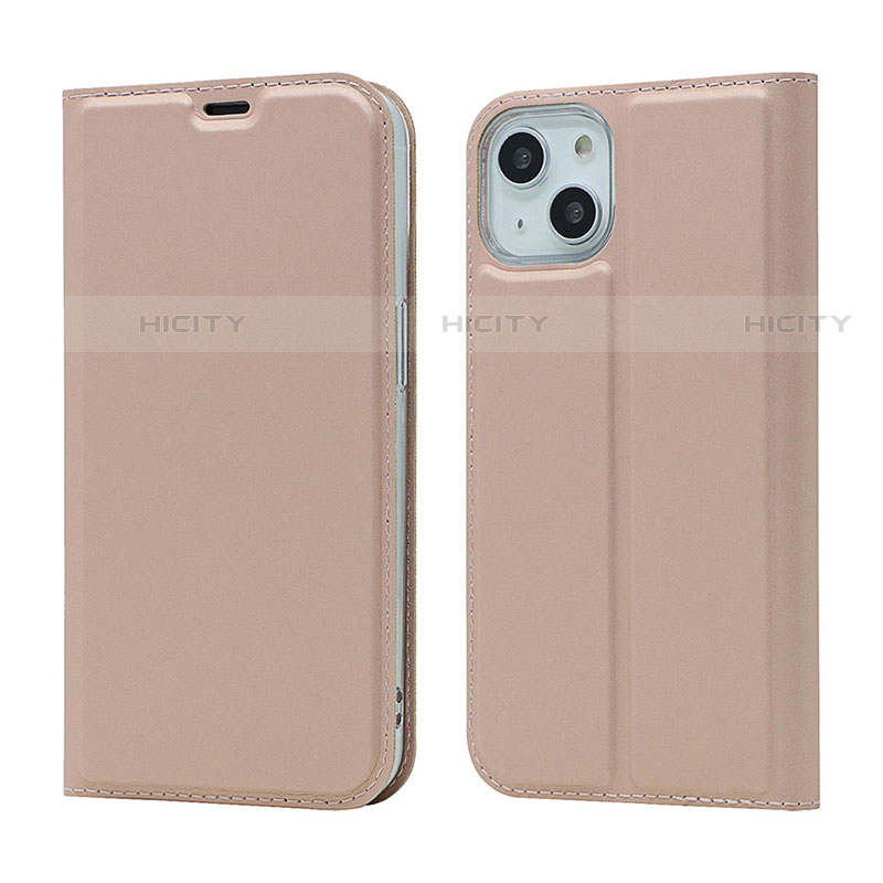 Custodia Portafoglio In Pelle Cover con Supporto L18 per Apple iPhone 13 Oro Rosa