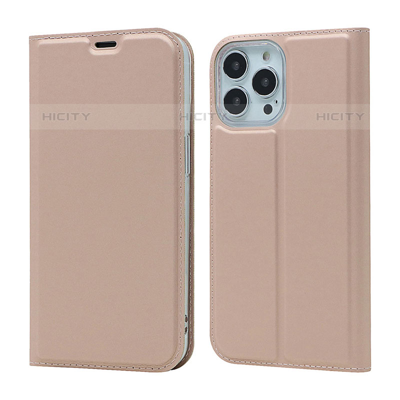 Custodia Portafoglio In Pelle Cover con Supporto L18 per Apple iPhone 15 Pro Oro Rosa