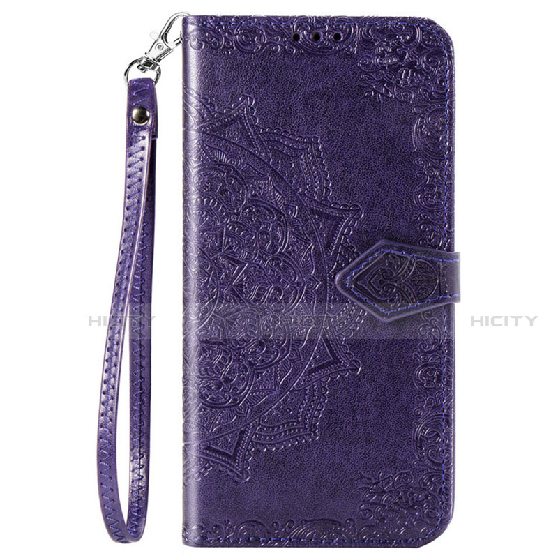 Custodia Portafoglio In Pelle Cover con Supporto L18 per Huawei Honor 9C Viola