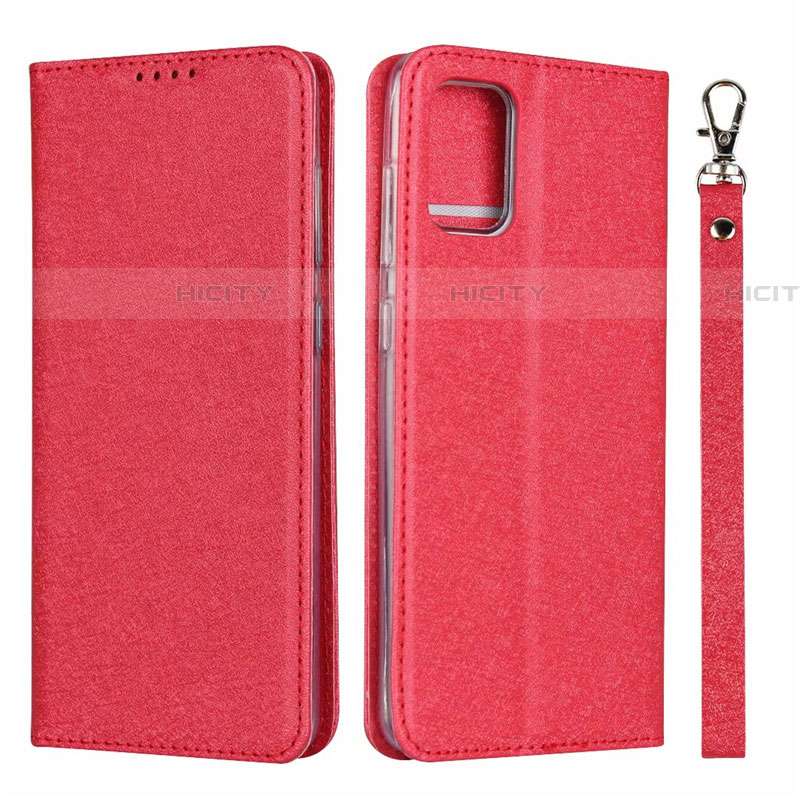 Custodia Portafoglio In Pelle Cover con Supporto L18 per Samsung Galaxy A51 5G Rosso