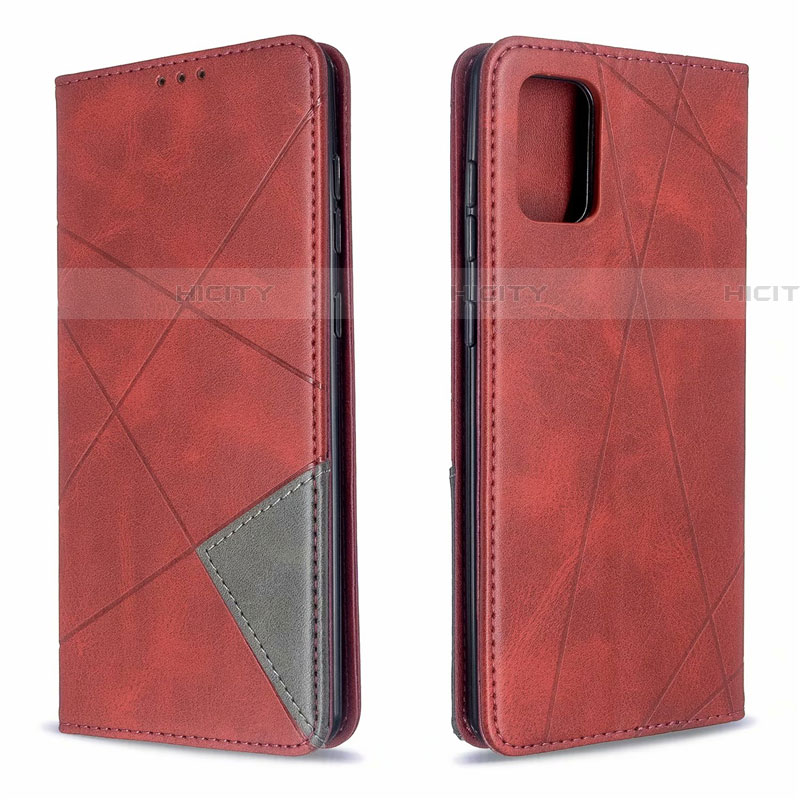 Custodia Portafoglio In Pelle Cover con Supporto L18 per Samsung Galaxy A71 5G Rosso
