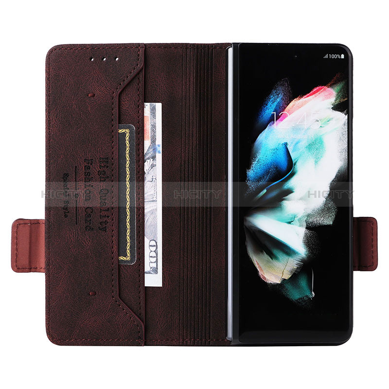 Custodia Portafoglio In Pelle Cover con Supporto L18Z per Samsung Galaxy Z Fold3 5G