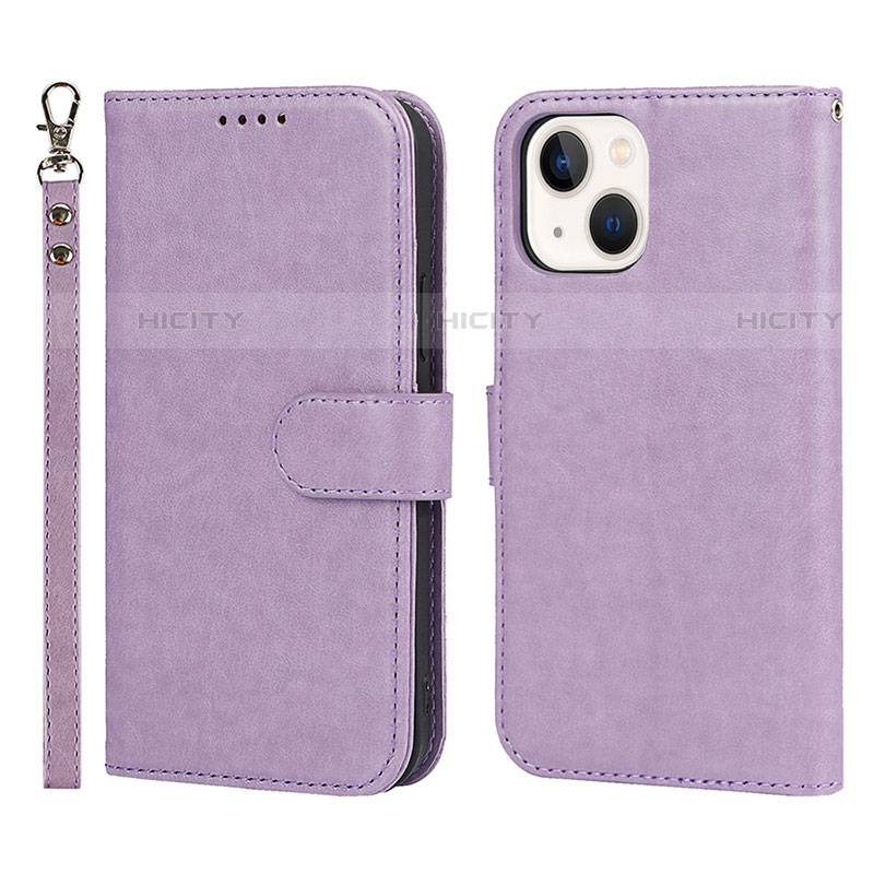 Custodia Portafoglio In Pelle Cover con Supporto L19 per Apple iPhone 14 Lavanda