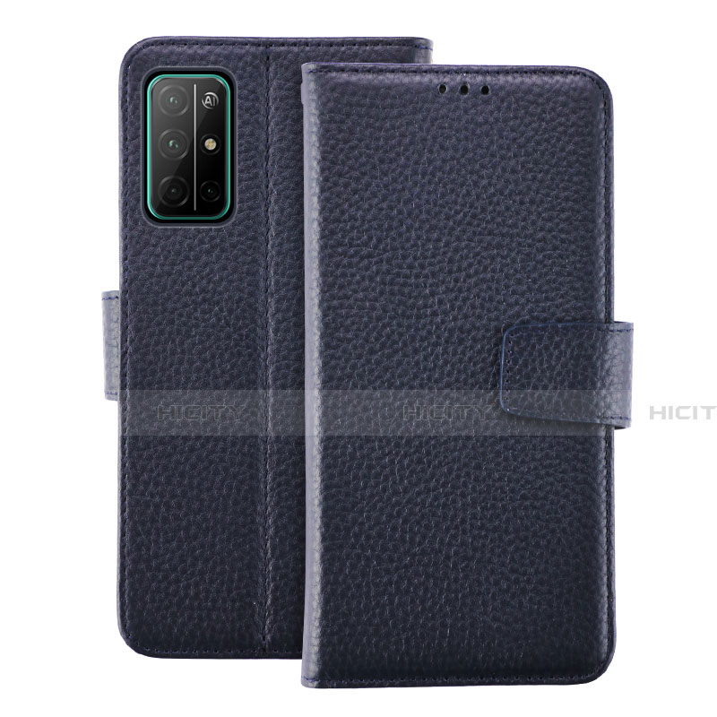 Custodia Portafoglio In Pelle Cover con Supporto L19 per Huawei Honor 30S Blu