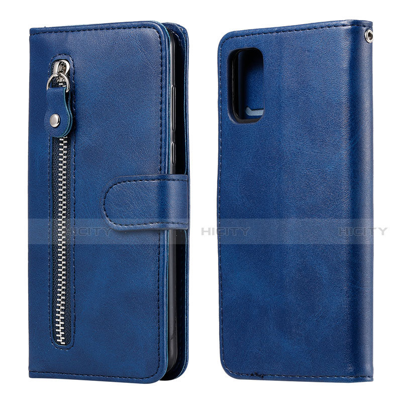 Custodia Portafoglio In Pelle Cover con Supporto L20 per Samsung Galaxy A41 Blu