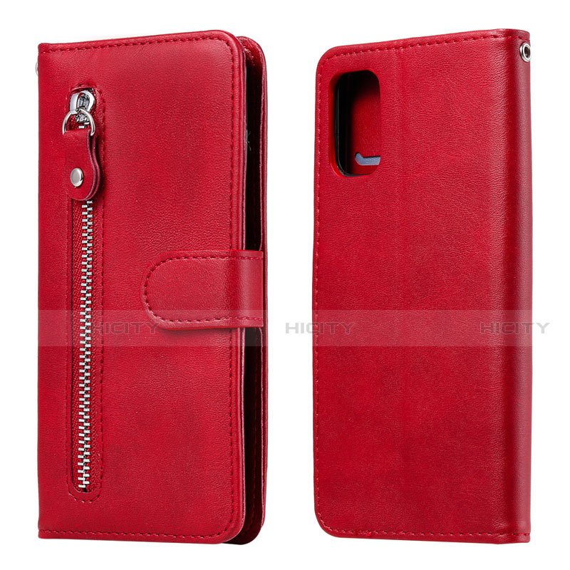 Custodia Portafoglio In Pelle Cover con Supporto L20 per Samsung Galaxy A41 Rosso