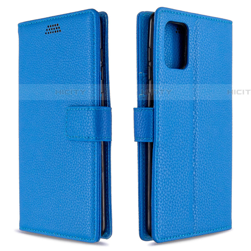 Custodia Portafoglio In Pelle Cover con Supporto L22 per Samsung Galaxy A71 5G Blu