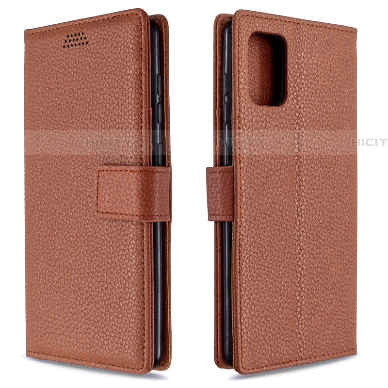 Custodia Portafoglio In Pelle Cover con Supporto L22 per Samsung Galaxy A71 5G Marrone