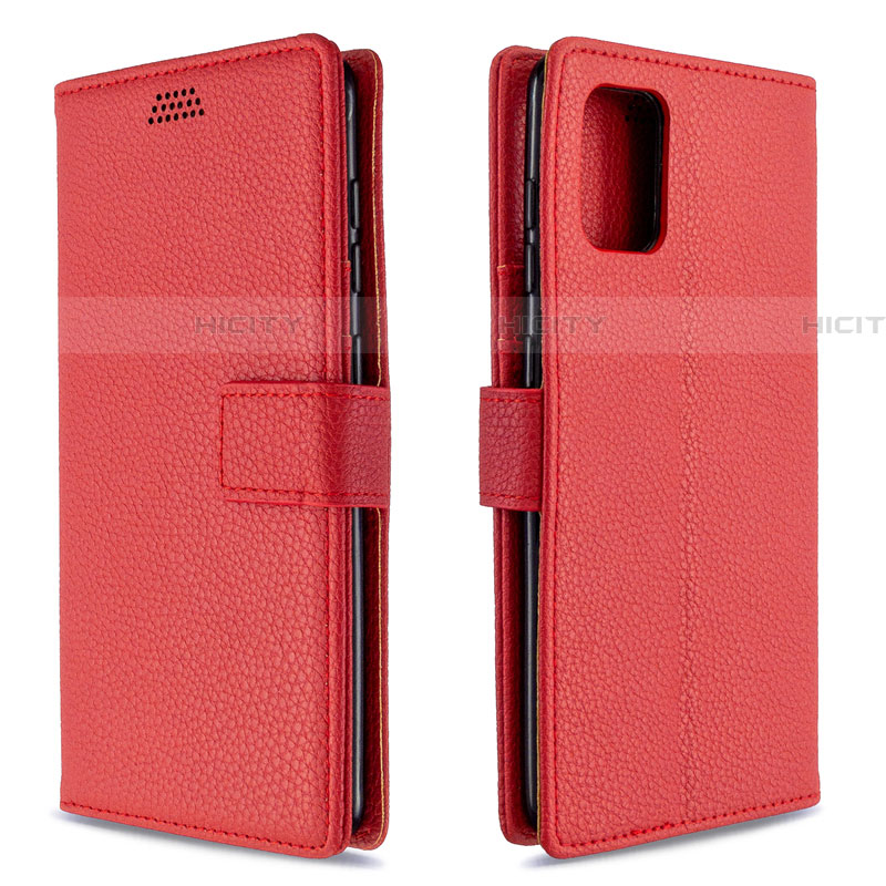 Custodia Portafoglio In Pelle Cover con Supporto L22 per Samsung Galaxy A71 5G Rosso