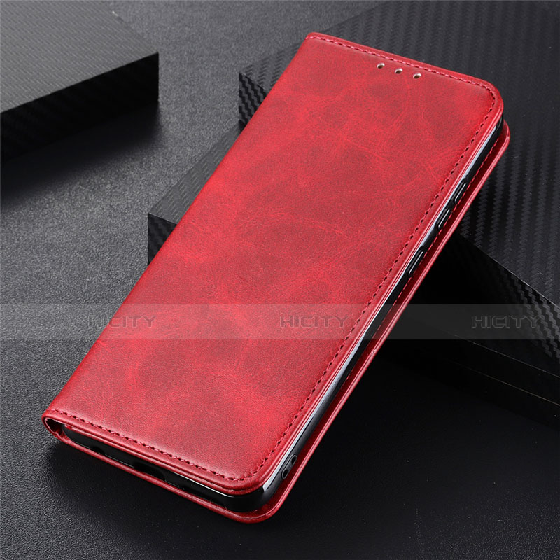 Custodia Portafoglio In Pelle Cover con Supporto L23 per Realme C11 Rosso