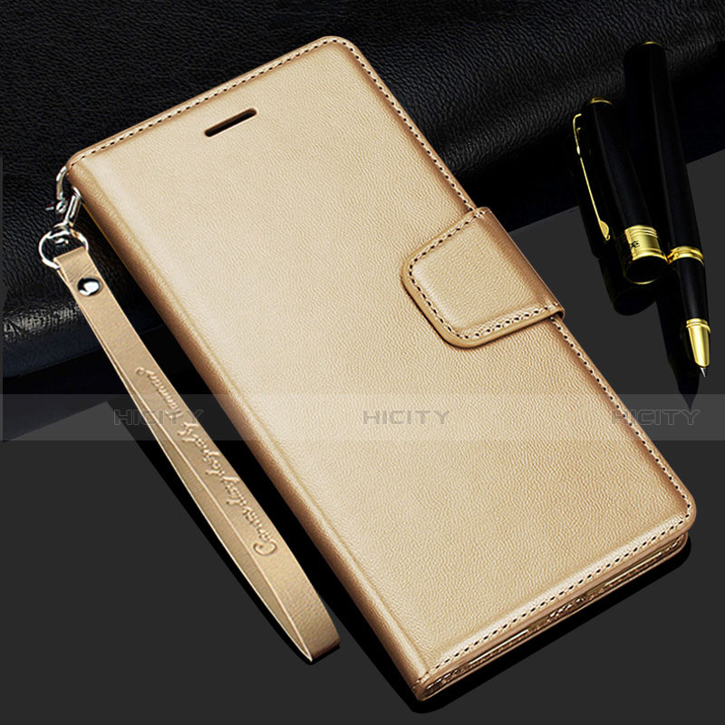 Custodia Portafoglio In Pelle Cover con Supporto L24 per Samsung Galaxy A41 Oro