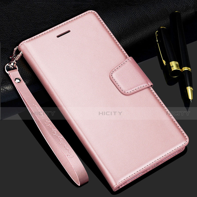 Custodia Portafoglio In Pelle Cover con Supporto L24 per Samsung Galaxy A41 Oro Rosa