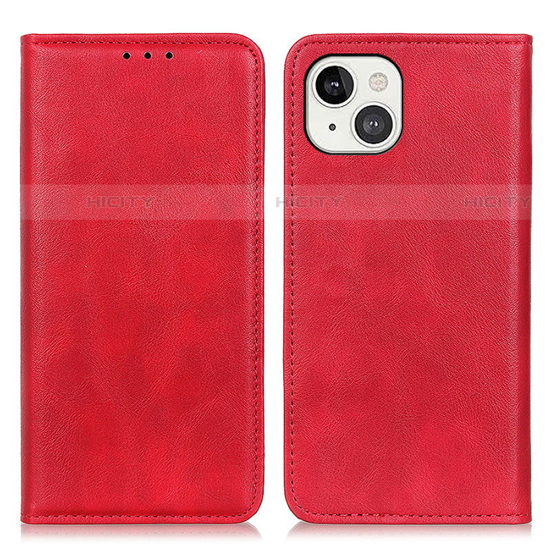 Custodia Portafoglio In Pelle Cover con Supporto L26 per Apple iPhone 13 Mini Rosso