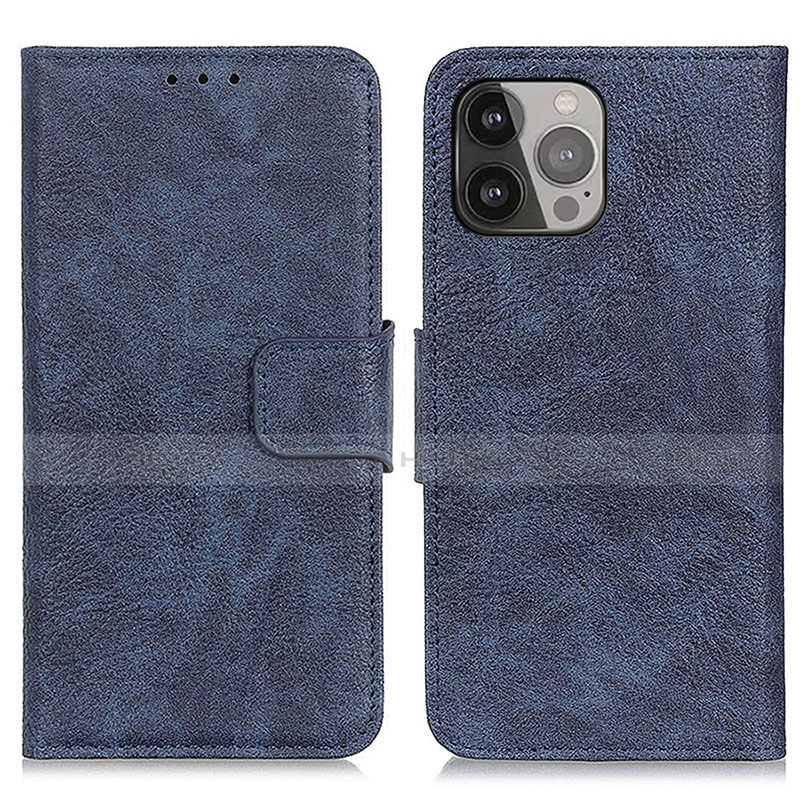 Custodia Portafoglio In Pelle Cover con Supporto L27 per Apple iPhone 13 Pro Blu