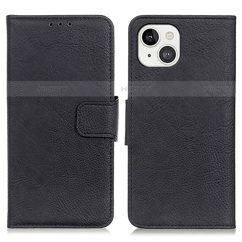 Custodia Portafoglio In Pelle Cover con Supporto L27 per Apple iPhone 15 Plus Nero