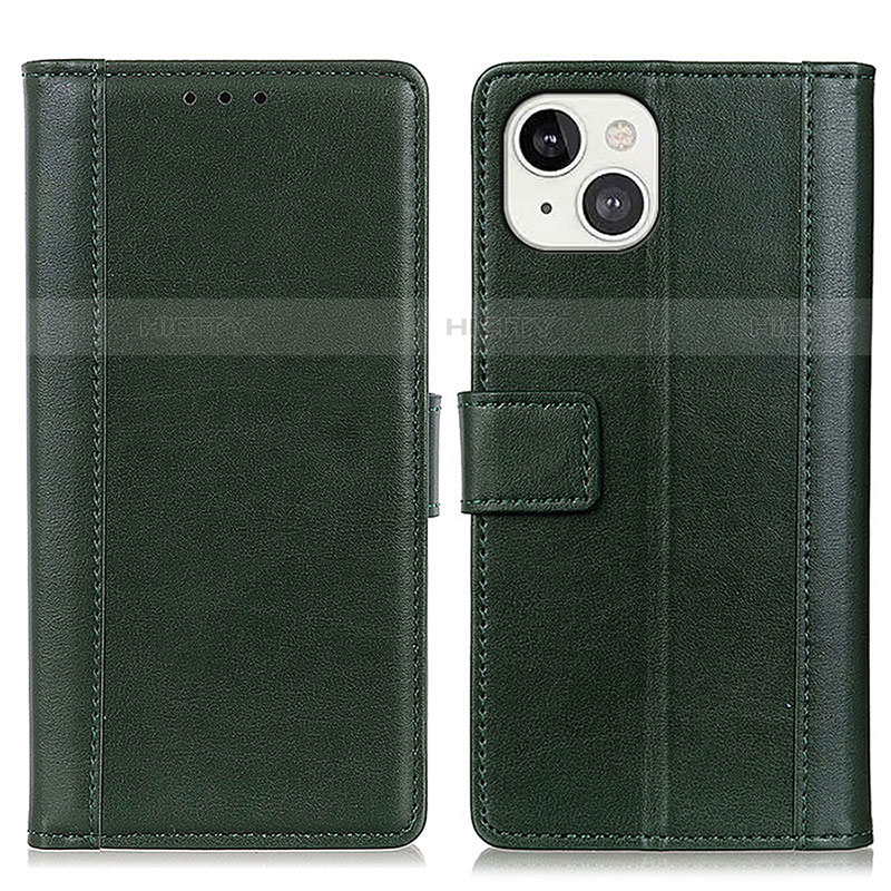 Custodia Portafoglio In Pelle Cover con Supporto L28 per Apple iPhone 13 Mini Verde