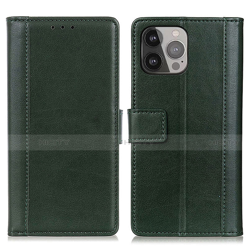 Custodia Portafoglio In Pelle Cover con Supporto L28 per Apple iPhone 13 Pro Verde