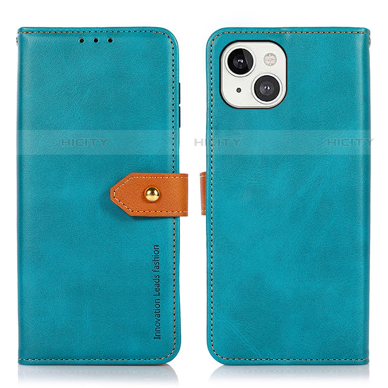 Custodia Portafoglio In Pelle Cover con Supporto L29 per Apple iPhone 13 Blu