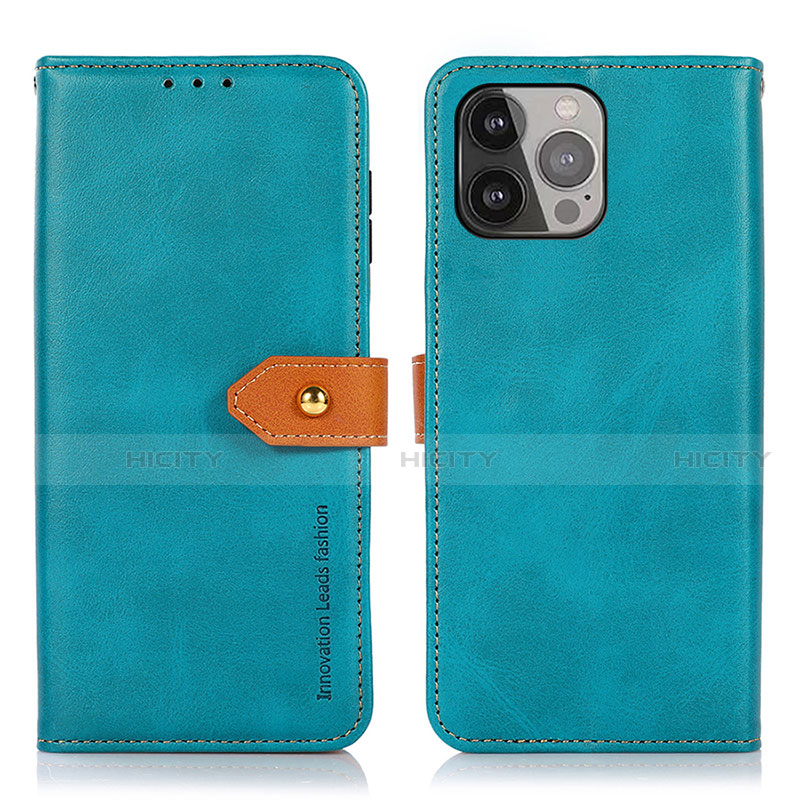 Custodia Portafoglio In Pelle Cover con Supporto L29 per Apple iPhone 13 Pro Blu