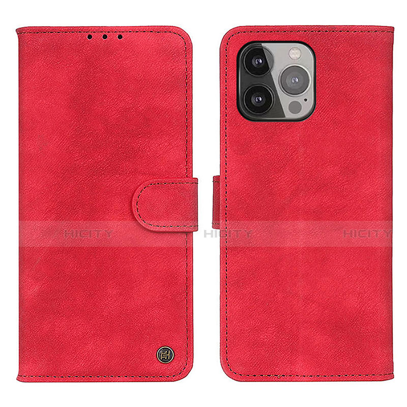 Custodia Portafoglio In Pelle Cover con Supporto L30 per Apple iPhone 14 Pro Rosso