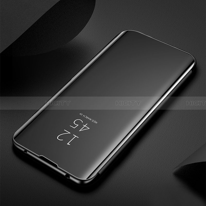 Custodia Portafoglio In Pelle Cover con Supporto Laterale Specchio Cover L01 per Samsung Galaxy A22 5G Nero