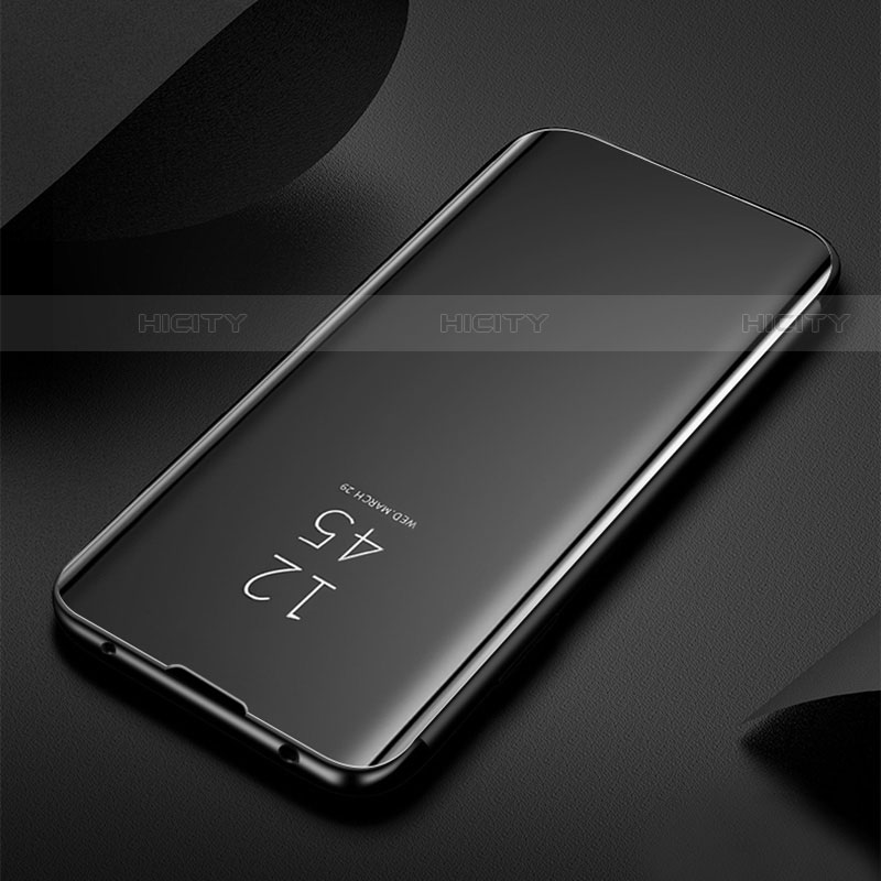 Custodia Portafoglio In Pelle Cover con Supporto Laterale Specchio Cover L01 per Samsung Galaxy S22 5G Nero