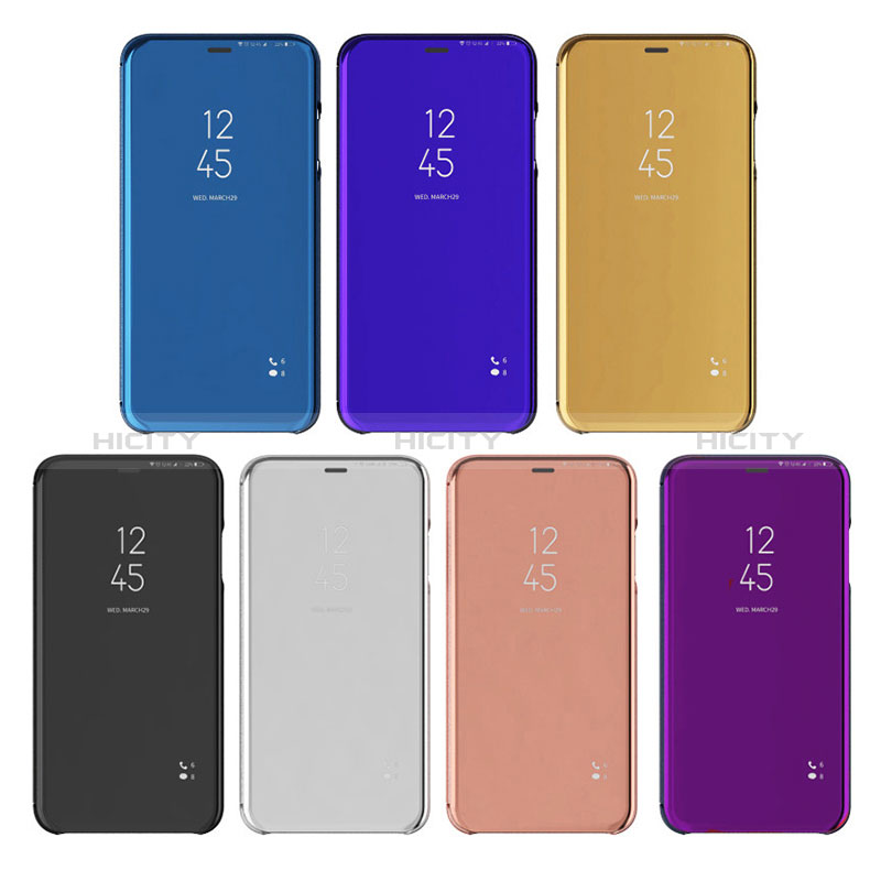 Custodia Portafoglio In Pelle Cover con Supporto Laterale Specchio Cover L01 per Samsung Galaxy S24 5G