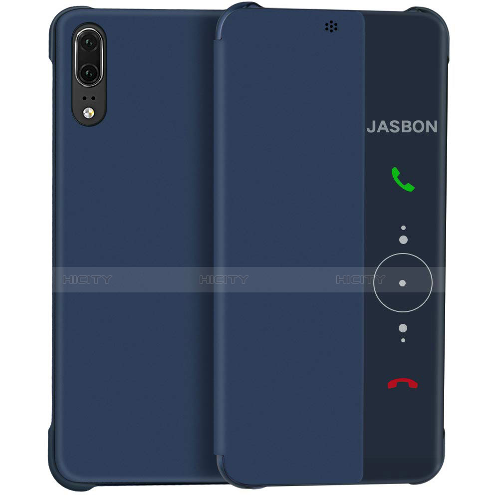 Custodia Portafoglio In Pelle Cover con Supporto Laterale Specchio Cover L02 per Huawei P20