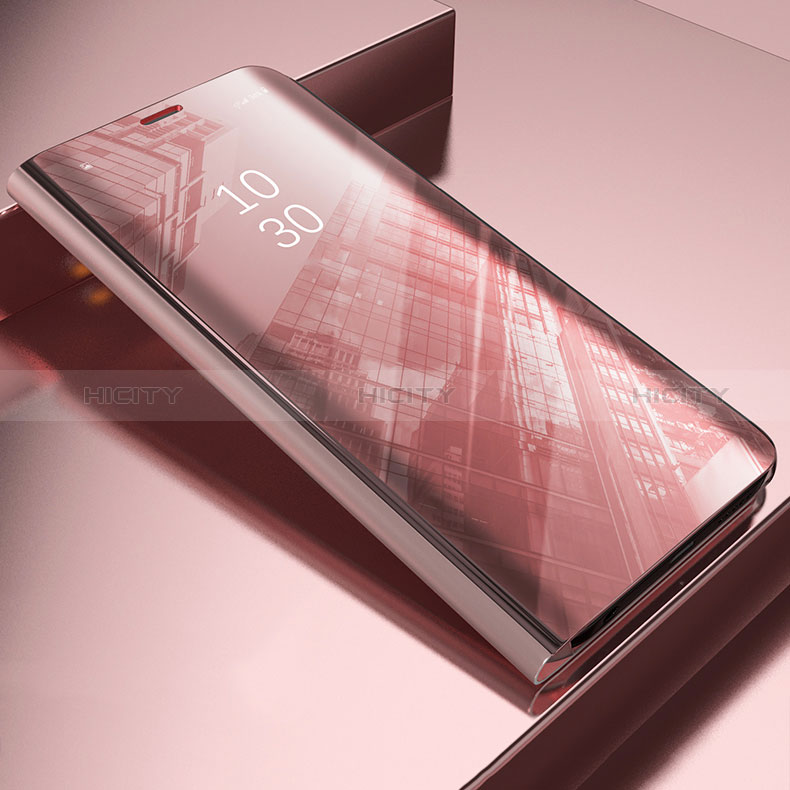 Custodia Portafoglio In Pelle Cover con Supporto Laterale Specchio Cover L03 per Samsung Galaxy A22s 5G Oro Rosa