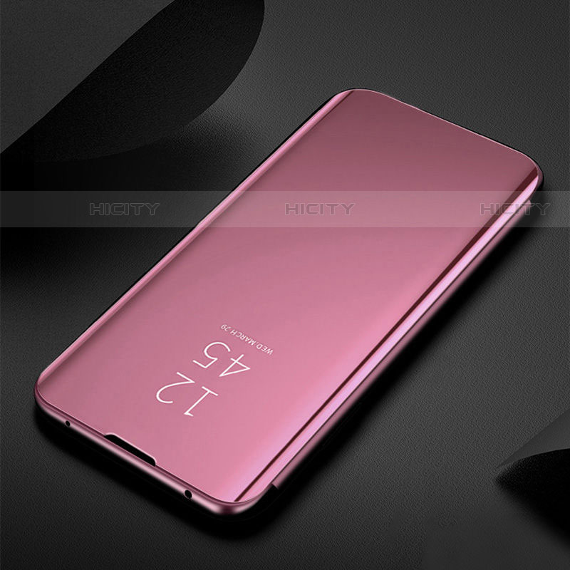 Custodia Portafoglio In Pelle Cover con Supporto Laterale Specchio Cover M01 per Xiaomi Mi 11 Lite 5G Oro Rosa