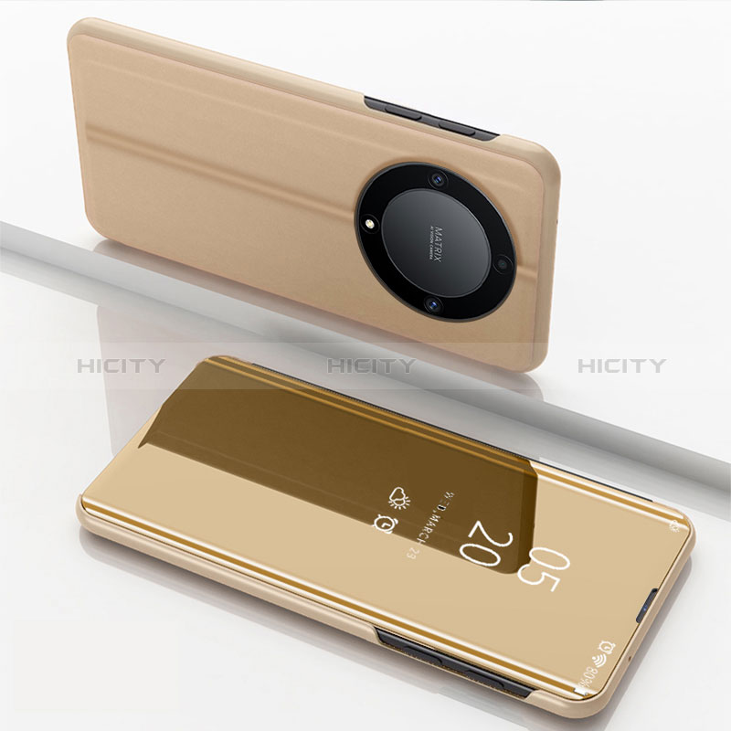 Custodia Portafoglio In Pelle Cover con Supporto Laterale Specchio Cover per Huawei Honor X9a 5G