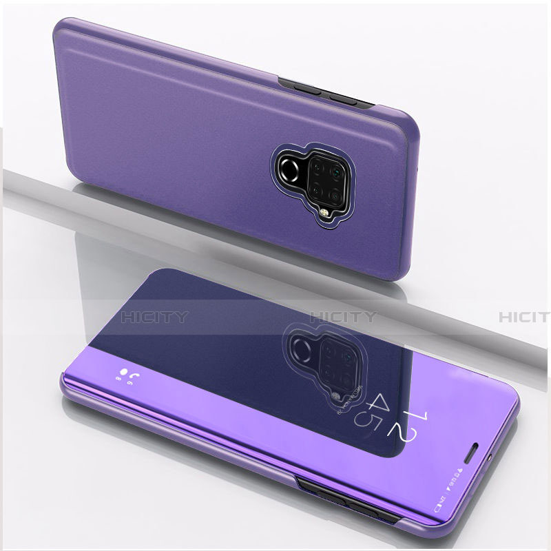 Custodia Portafoglio In Pelle Cover con Supporto Laterale Specchio Cover per Huawei Mate 30 Lite Viola