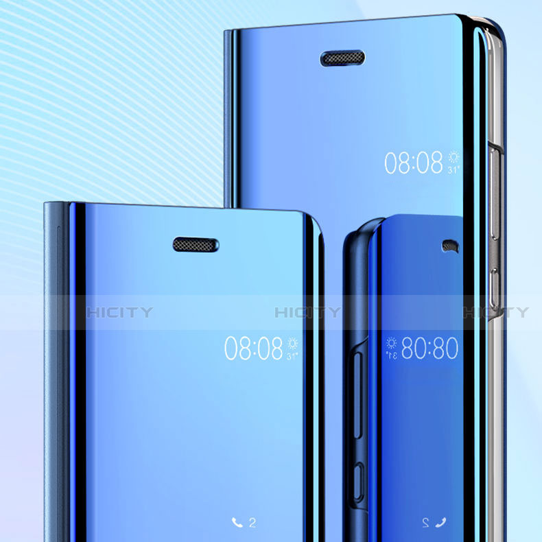 Custodia Portafoglio In Pelle Cover con Supporto Laterale Specchio Cover per Huawei P Smart+ Plus (2019)
