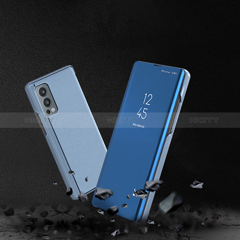 Custodia Portafoglio In Pelle Cover con Supporto Laterale Specchio Cover per OnePlus Nord 2 5G