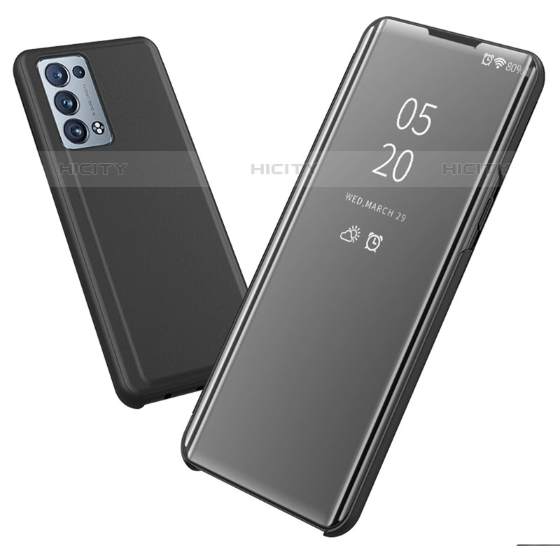 Custodia Portafoglio In Pelle Cover con Supporto Laterale Specchio Cover per Oppo Reno6 Pro+ Plus 5G