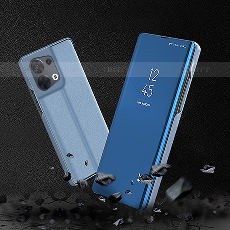 Custodia Portafoglio In Pelle Cover con Supporto Laterale Specchio Cover per Oppo Reno8 Pro 5G