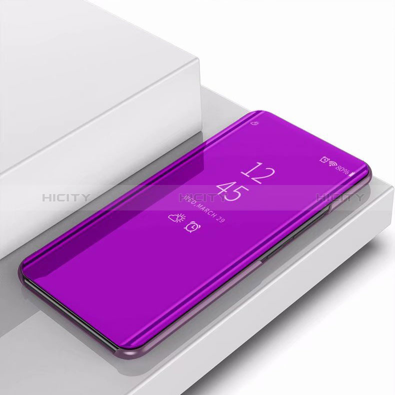 Custodia Portafoglio In Pelle Cover con Supporto Laterale Specchio Cover per Samsung Galaxy A9 Star Pro Viola