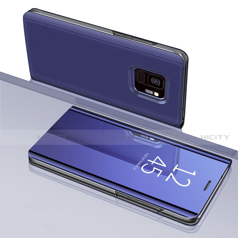 Custodia Portafoglio In Pelle Cover con Supporto Laterale Specchio Cover per Samsung Galaxy S9